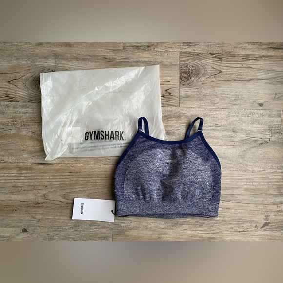 Gymshark Intimates & Sleepwear Gymshark Flex Strappy Women X Small Padded Stretch Navy Marl